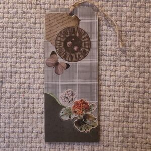 Floral and Butterfly Bookmark